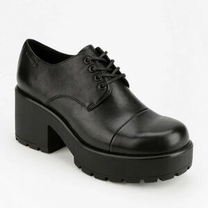 Vagabond Dioon Black Chunky Heel Oxford Shoes
